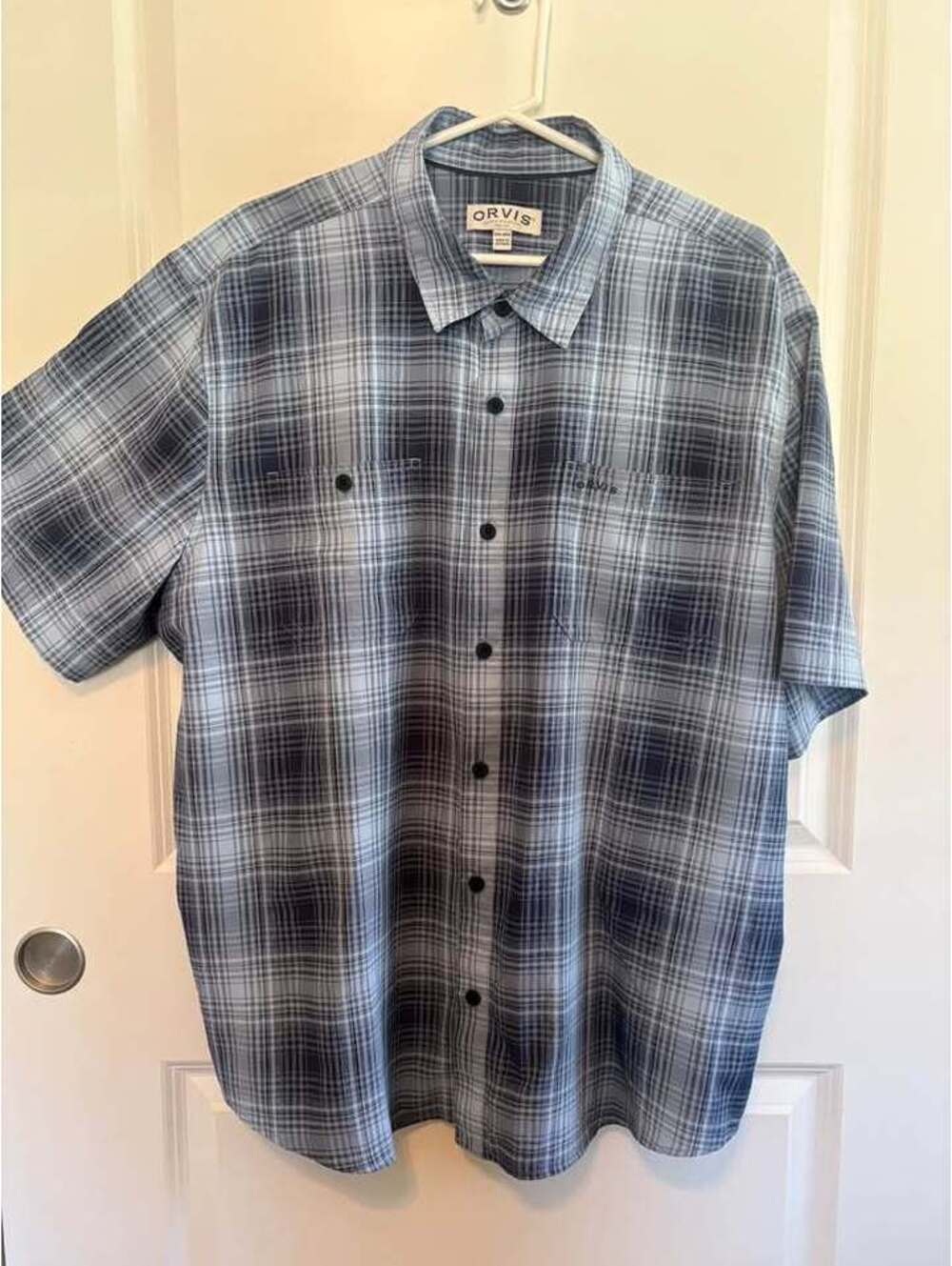 Orvis XXL Short Sleeve Plaid Shirt